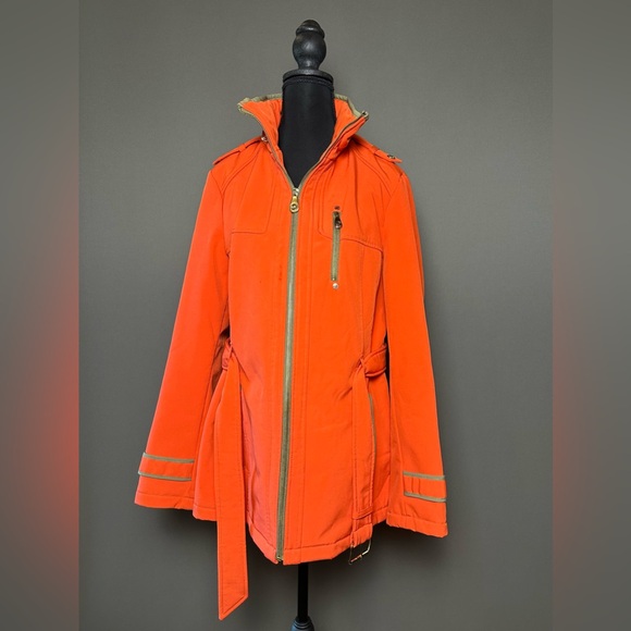 Michael Kors Orange and Dark Green Rain Coat - Picture 1 of 10